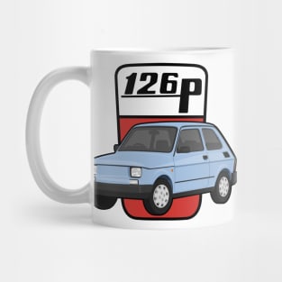 126P Car maluch 126 light blue Mug